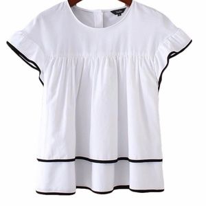 Blouse ruffles sleeve🎀